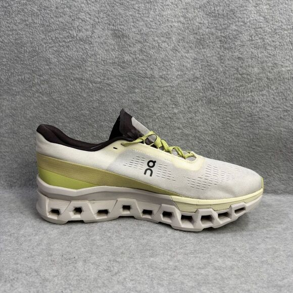 On Running Shoes Mens Size 10.5 Cloudmonster White & Green Athletic Sneakers - Picture 6 of 10